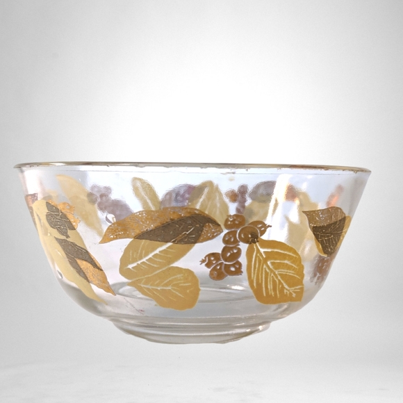 Vintage set of 4 leaves and olive print bowls - Picture 5 of 5
